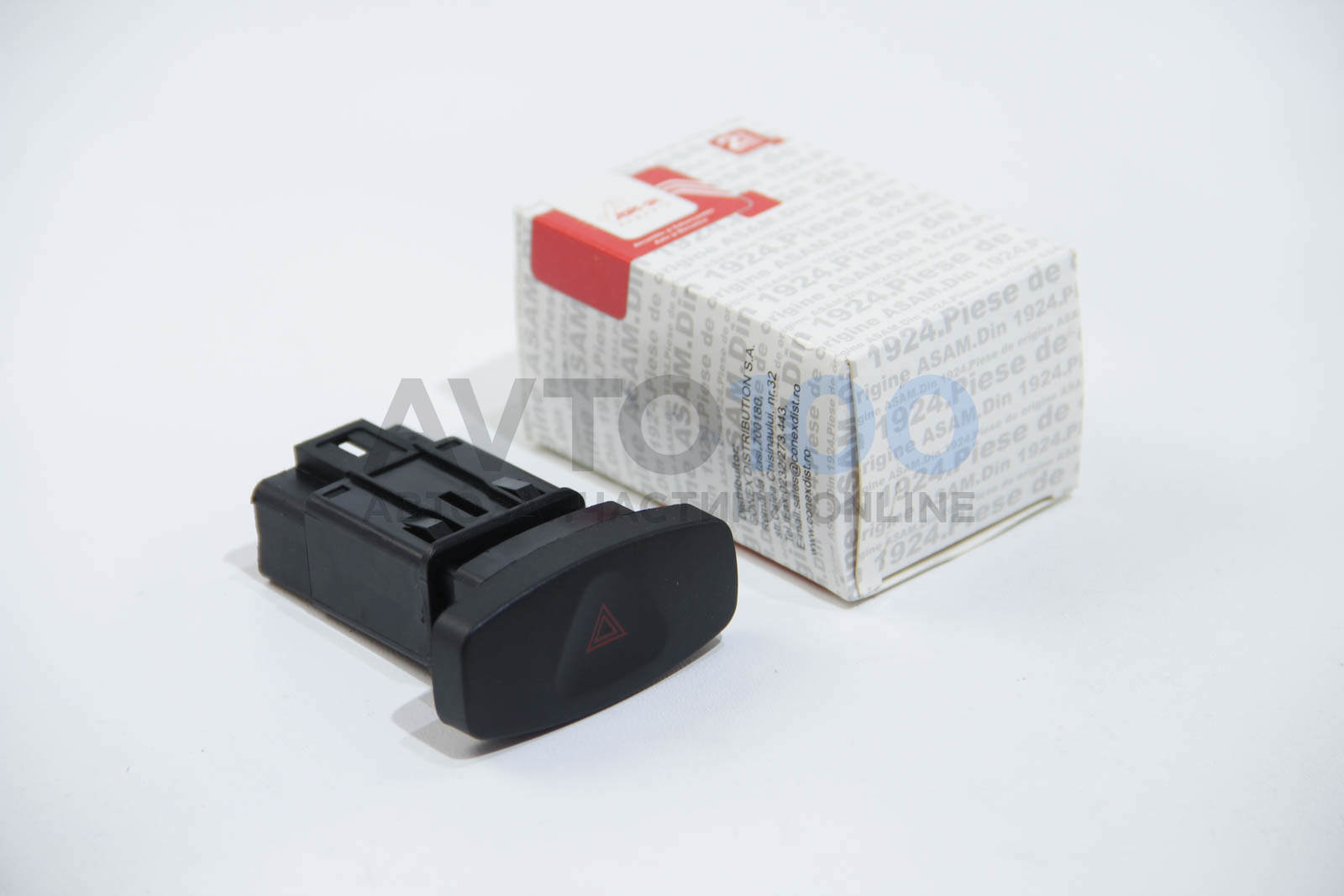 Кнопка аварійної сигналізації renault logan, sandero i, clio ii, symbol-thalia, duster (75068) asam