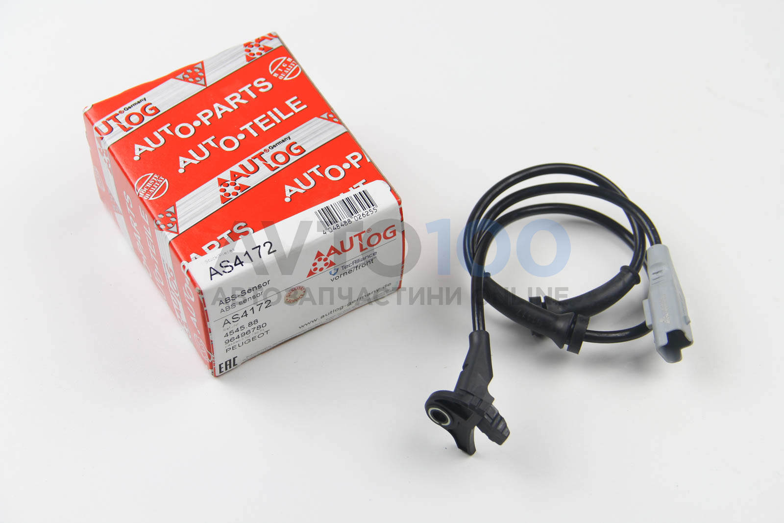 Датчик ABS Peugeot 307, 00- передний Л/Пр