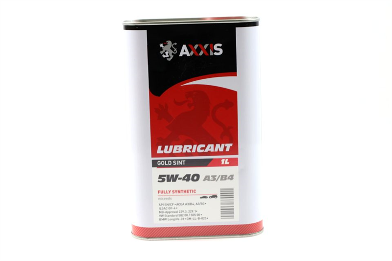 Олива моторна AXXIS 5W-40 A3/B4 Gold Sint (каністра 1 л)