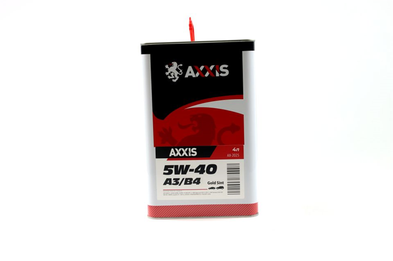 Олива моторна AXXIS 5W-40 A3/B4 Gold Sint (каністра 4 л)