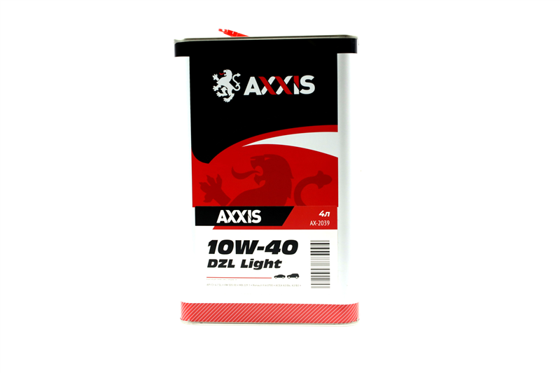 Олива моторна AXXIS 10W-40 DZL Light (каністра 4 л)