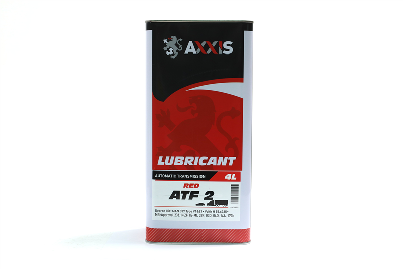 Олива трансмiс.(червоне) AXXIS  ATF 2   (Канiстра 4л)
