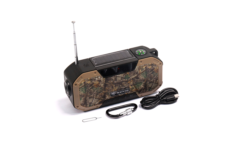 Ліхтар-Колонка Bluetooth, PowerBank 5000mA, сон.бат  Military