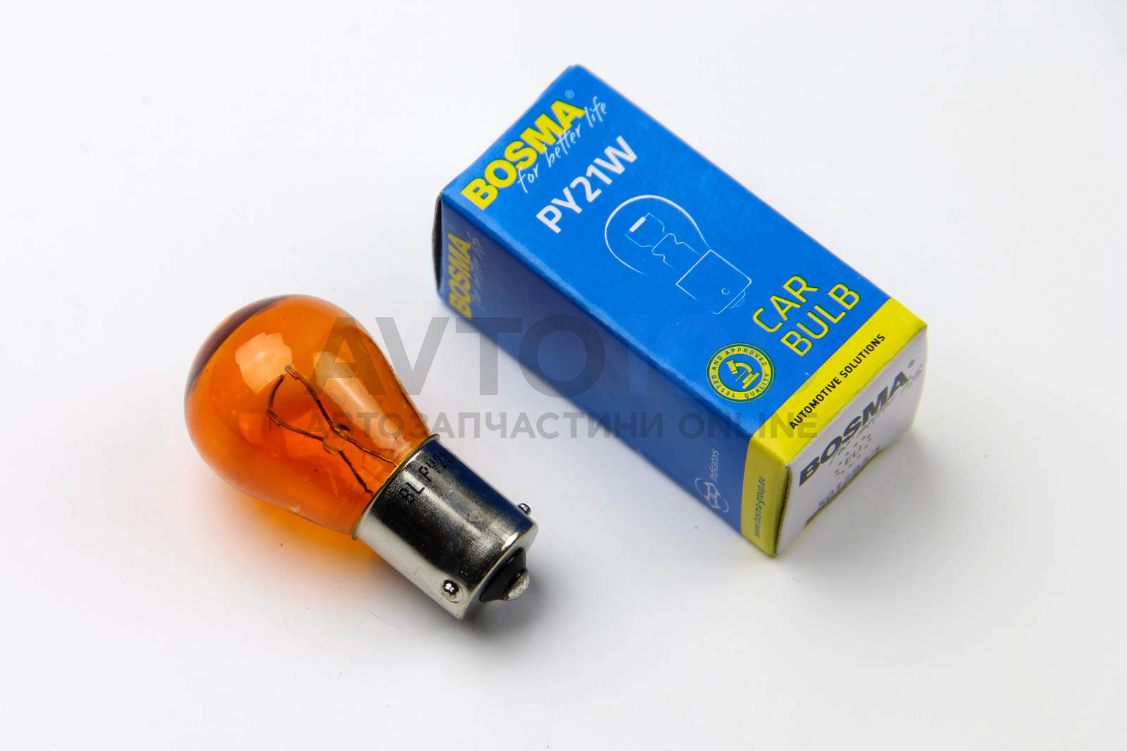 BAU15S 12V 21W PY21W Бурштиновий в коробці 1шт