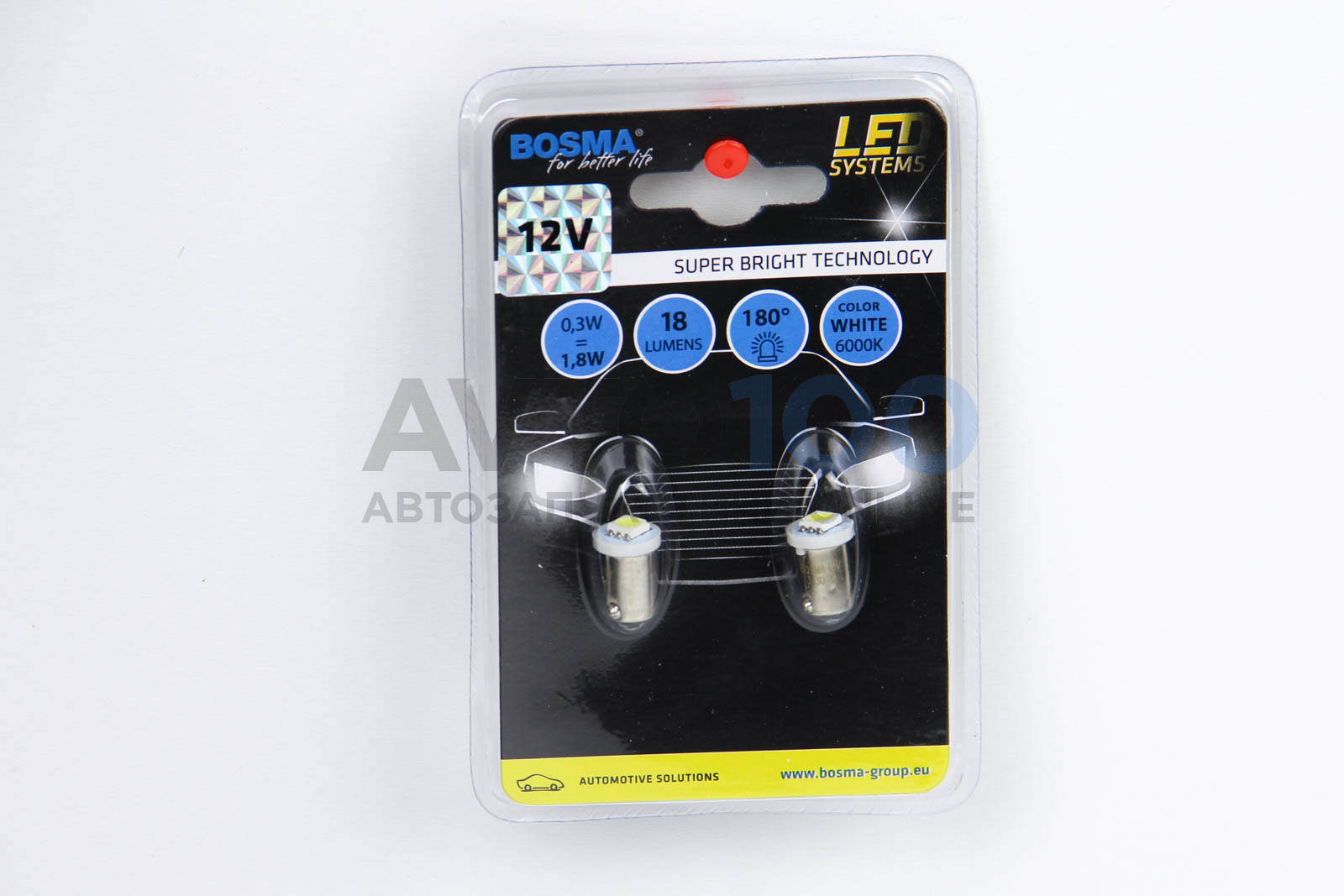 BA9S LED 12V 1xSMD 5050 LEDWHITE (2 шт)