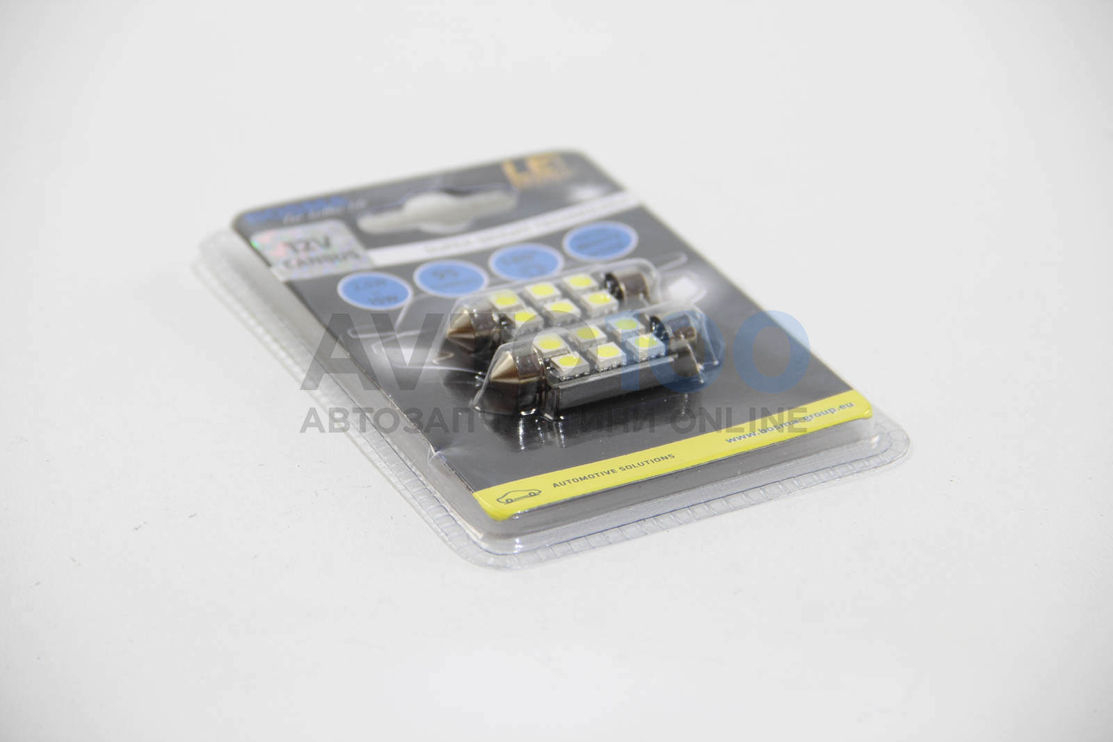 Автолампа SV8,5 LED 12V SMD 5050 DOUBLE POLARITY CANBUS 17x41  (2 шт)
