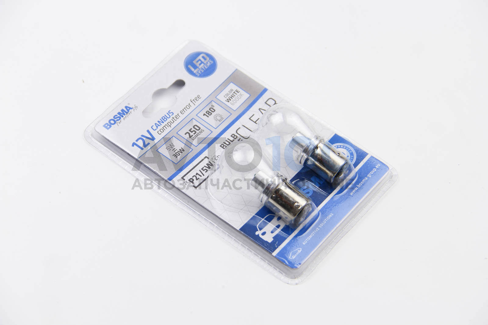 Автолампа BAY15D 12V 1xLED CREE3535 WHITE 6000K CLEAR STYLE (blister 2 шт)