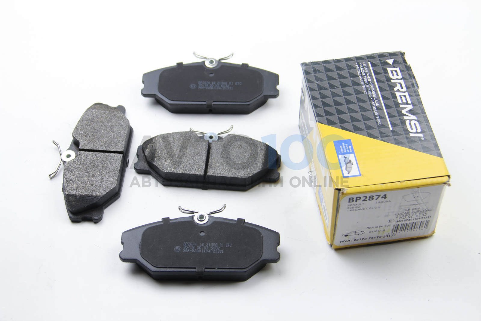 Колодки гальмівні передні Laguna I/Megane I 95-03 (TRW)