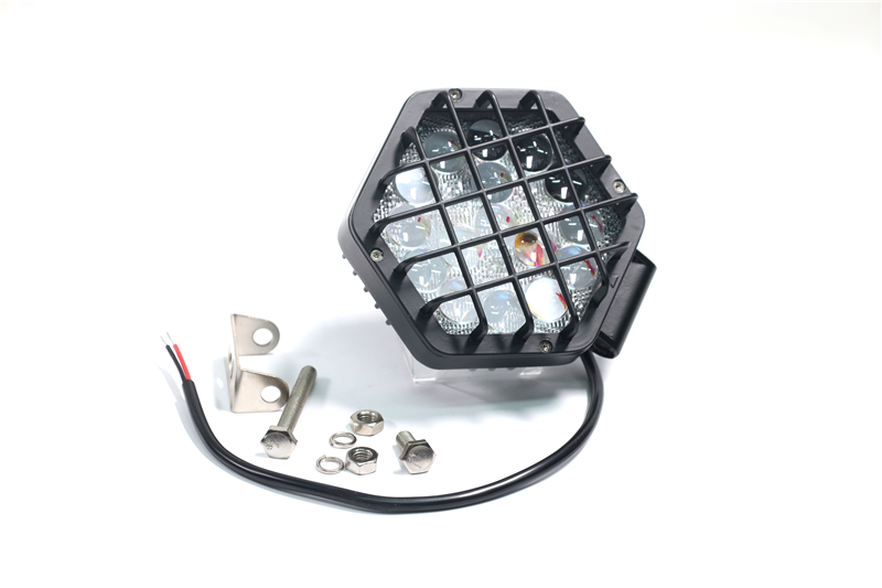 Фара led шестиугольная 27w, 9 ламп, узкий луч.