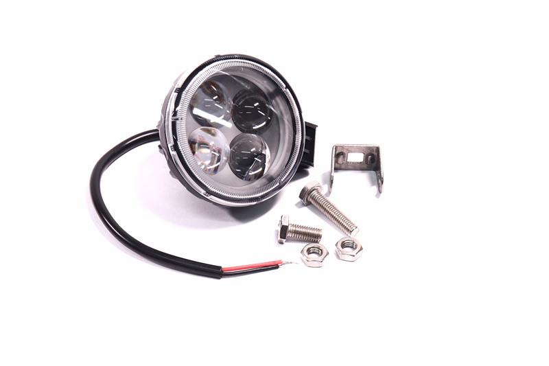 Фара led круглая 12w, 4 лампы, узкий луч <дк>