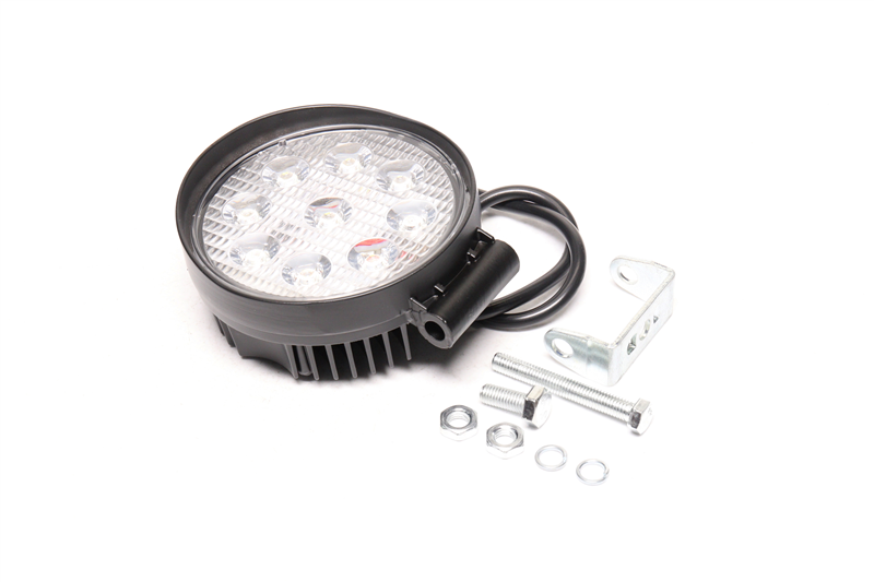 Фара led круглая 27w, 9 ламп, 110*128мм, широкий луч 