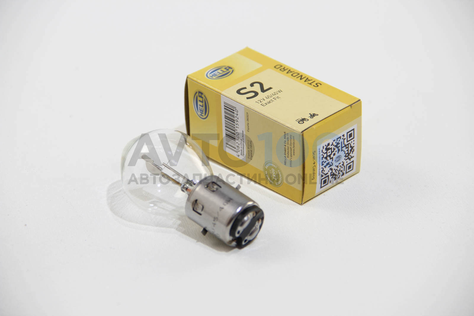 Автолампа BA20d S2 12V45/40W
