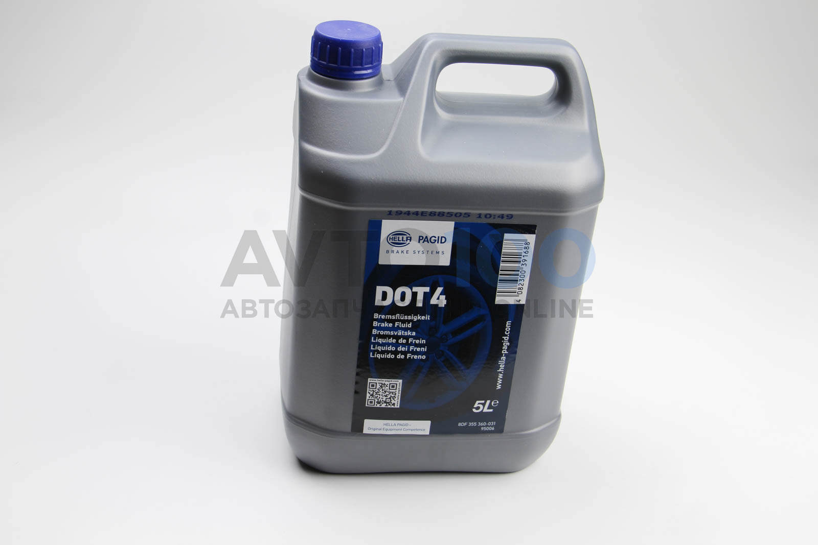 Тормозная жидкость dot 4, 5л.