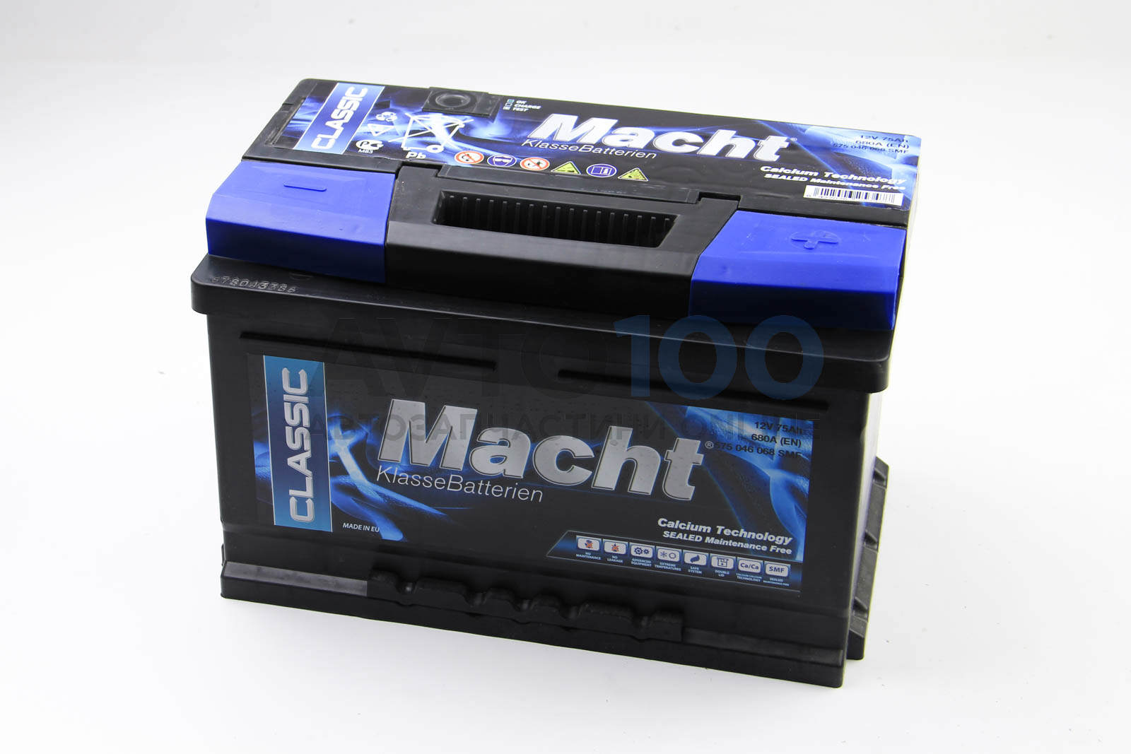 Акумулятор Macht 75Ah/680A