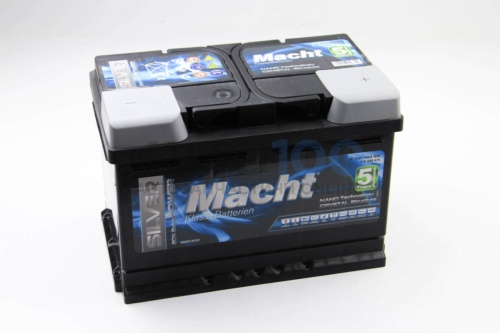 Акумулятор Macht Silver Power 75Ah/750A