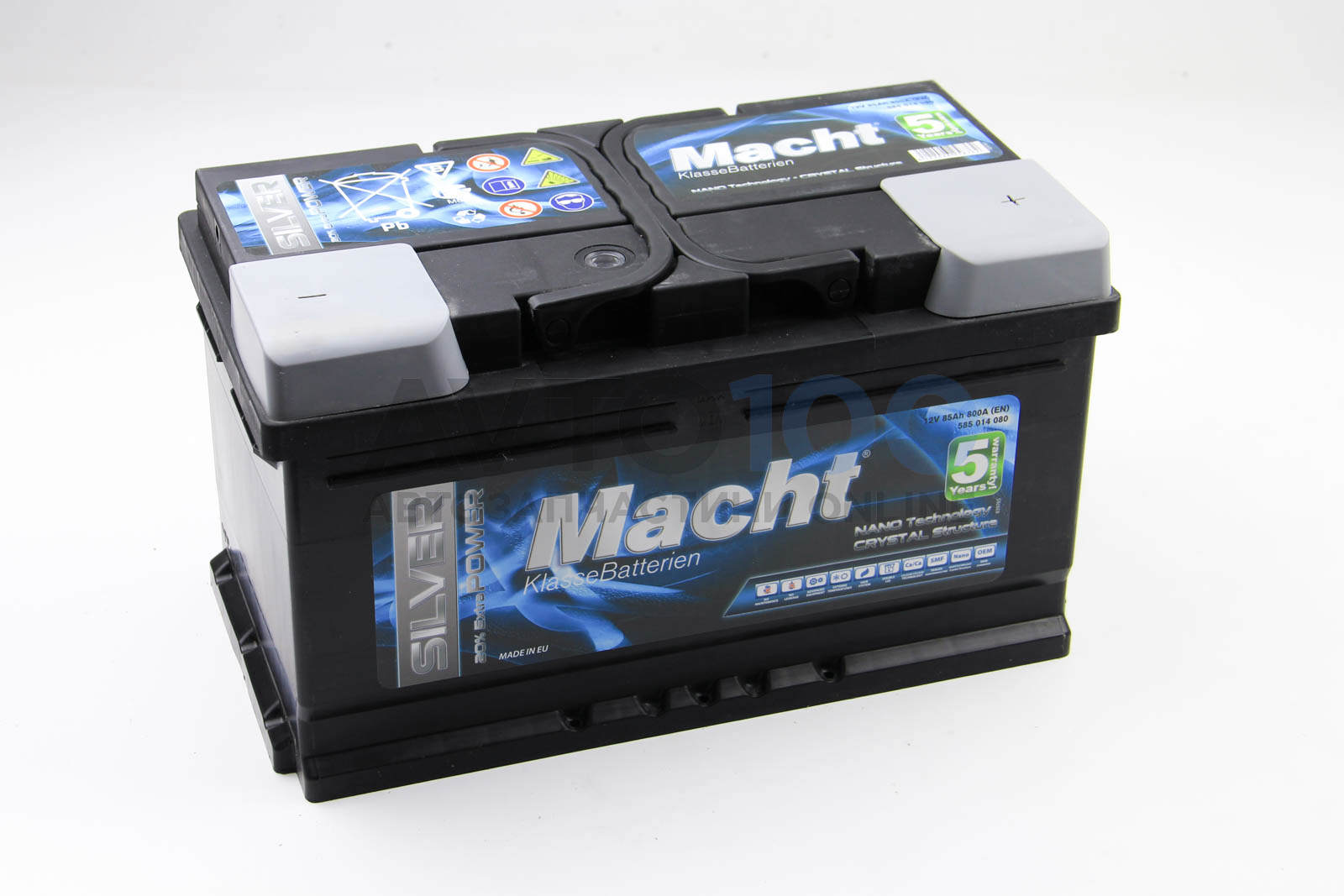 Акумулятор Macht Silver Power 85Ah/800A
