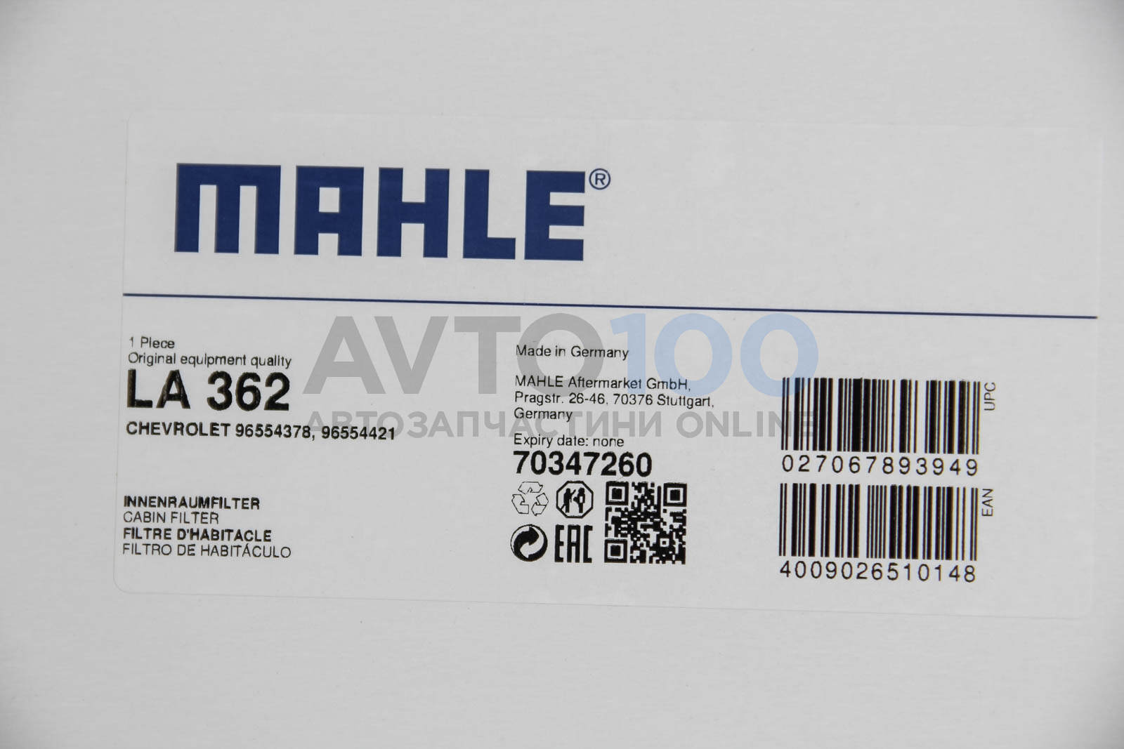 LA362 MAHLE