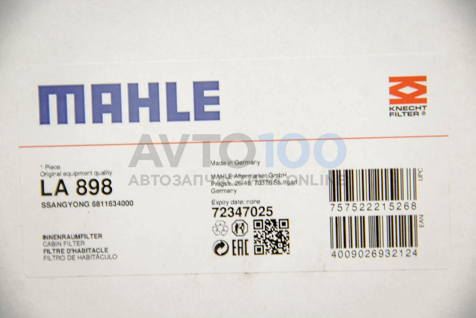 LA898 MAHLE