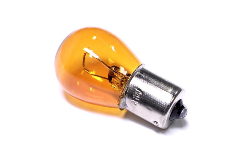 Лампа указателей поворотов и стоп-сигналов оранж. ba15s amber 12v p21w 