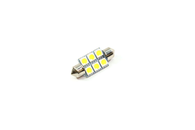 Лампа led софітні c5w 12v t11x36-s8.5 (6smd, розмір 5050) білий 