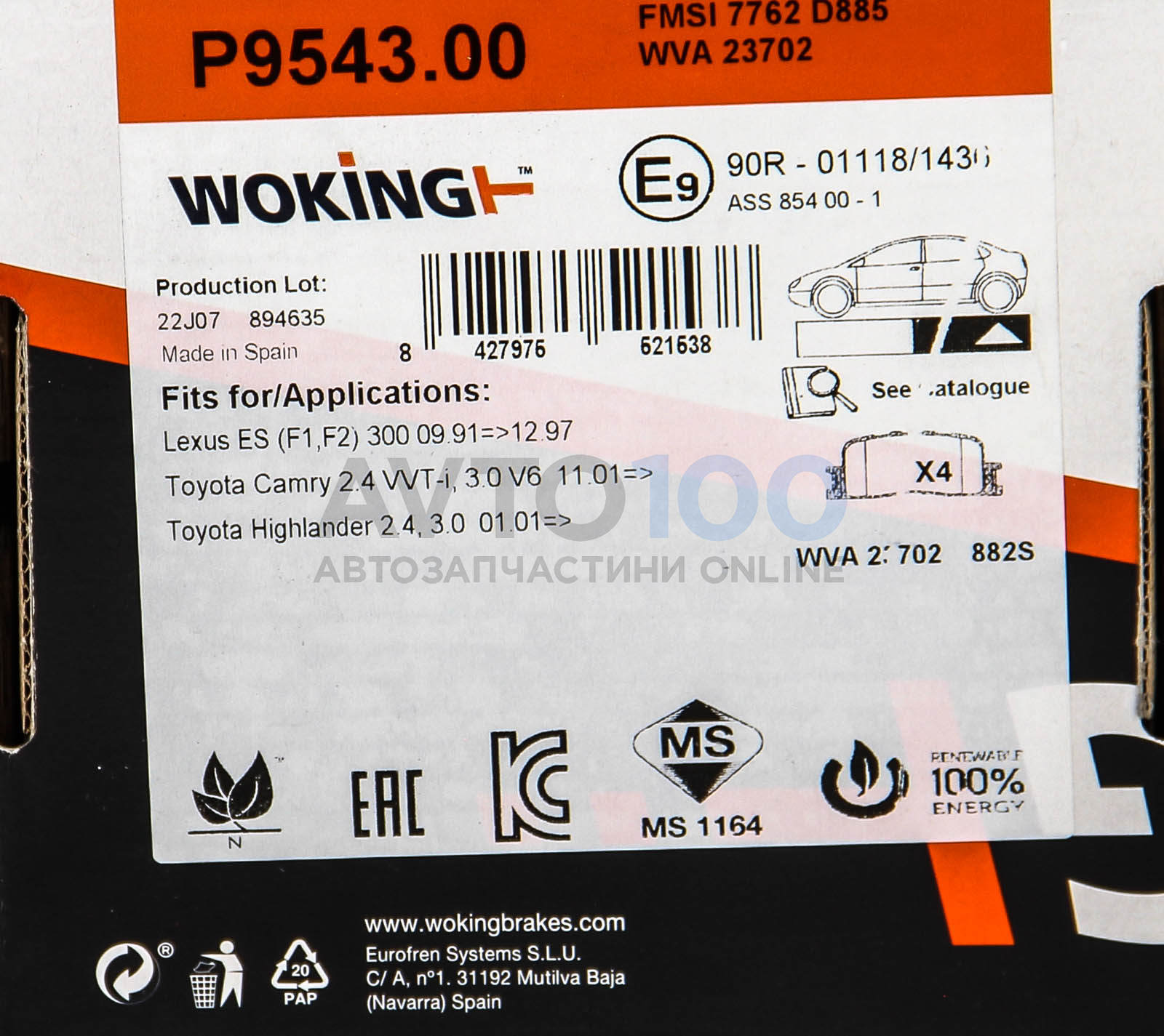 P954300 WOKING