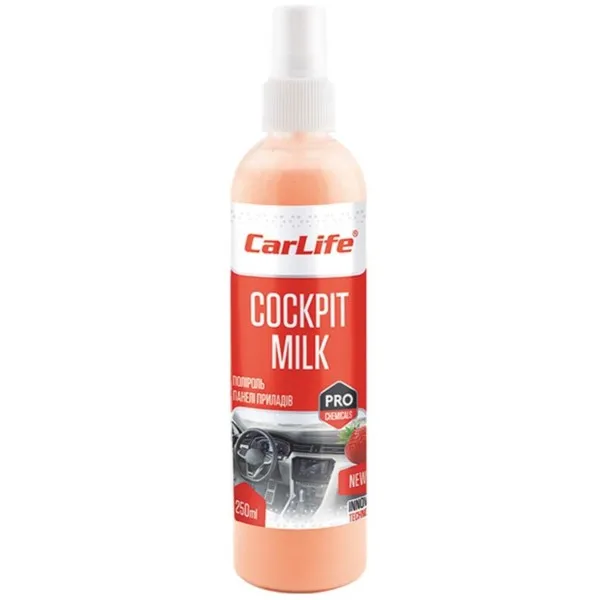 Полироль панели приборов Cockpit Cleaner 250мл клубника CARLIFE