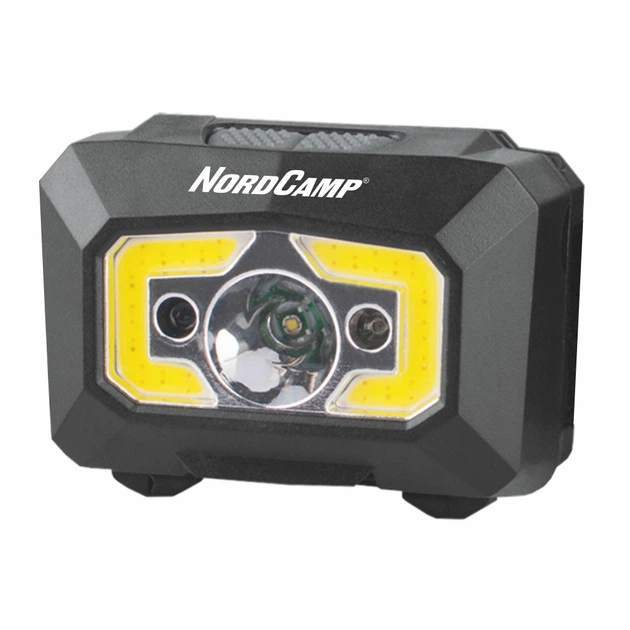 Фонарик налобный (200Lm, 3W XPE+ COB, 3xAAA, Sensor White/Red) NordCamp