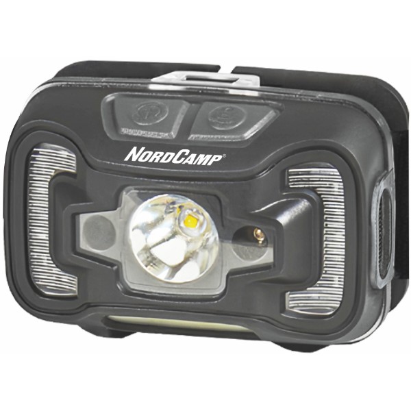 Фонарик налобный (260Lm, 5W CREE XTE + COB, 3xAAA, Sensor White/Red) NordCamp