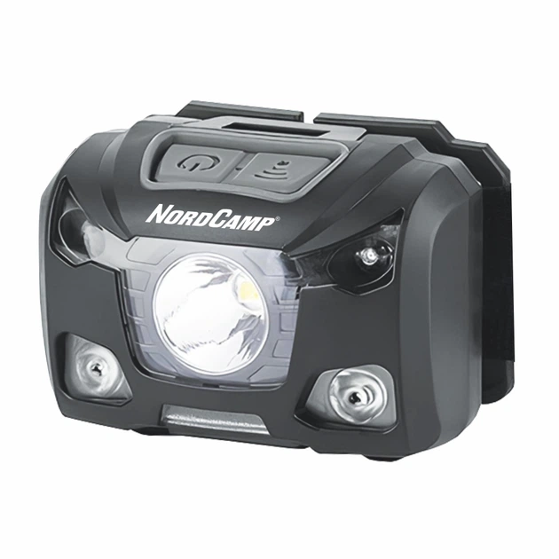 Фонарик налобный (250Lm, 5W XPG , 1200mAh/3xAAA, Sensor White/Red) NordCamp
