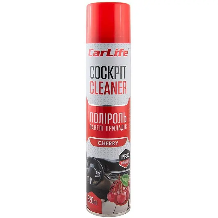 CARLIFE Поліроль панелі приладів Bишня. Cockpit Cleaner 320ml (24шт/ящ)