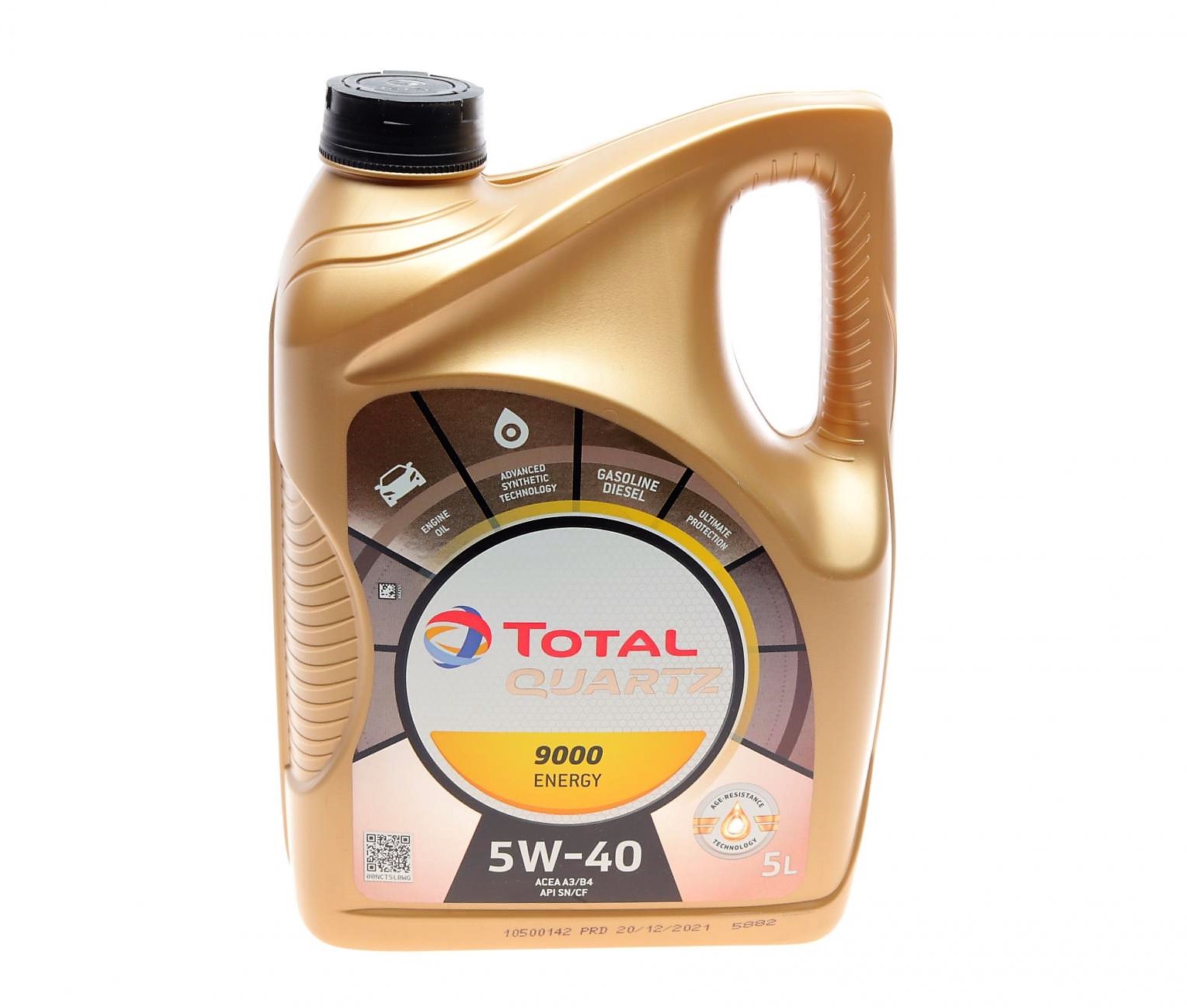 Масло моторное total quartz 9000 energy 5w-40, 5л.
