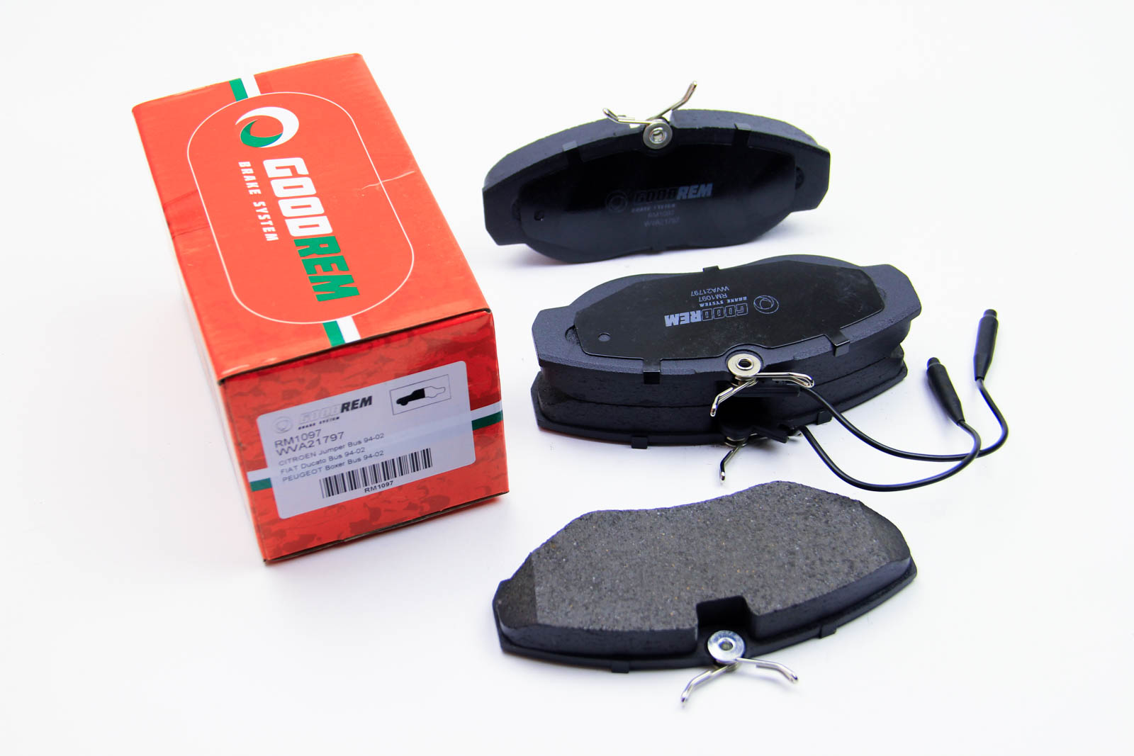 Тормозные колодки перед Ducato 94>99/Boxer 94>02 (1.4t)