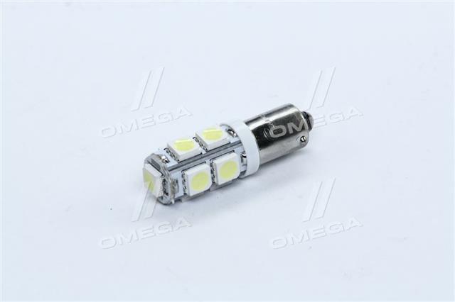 Лампа led габарит, посветка панелі приладів t8-03 9smd (розмір 5050) t4w (ba9s) білий 24v 