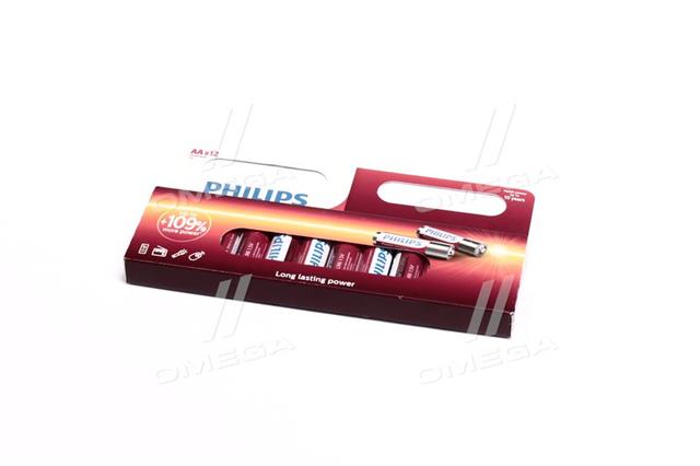 Батарейка LR6/ AA Power Alkaline Blister 12шт (пр-во Philips)