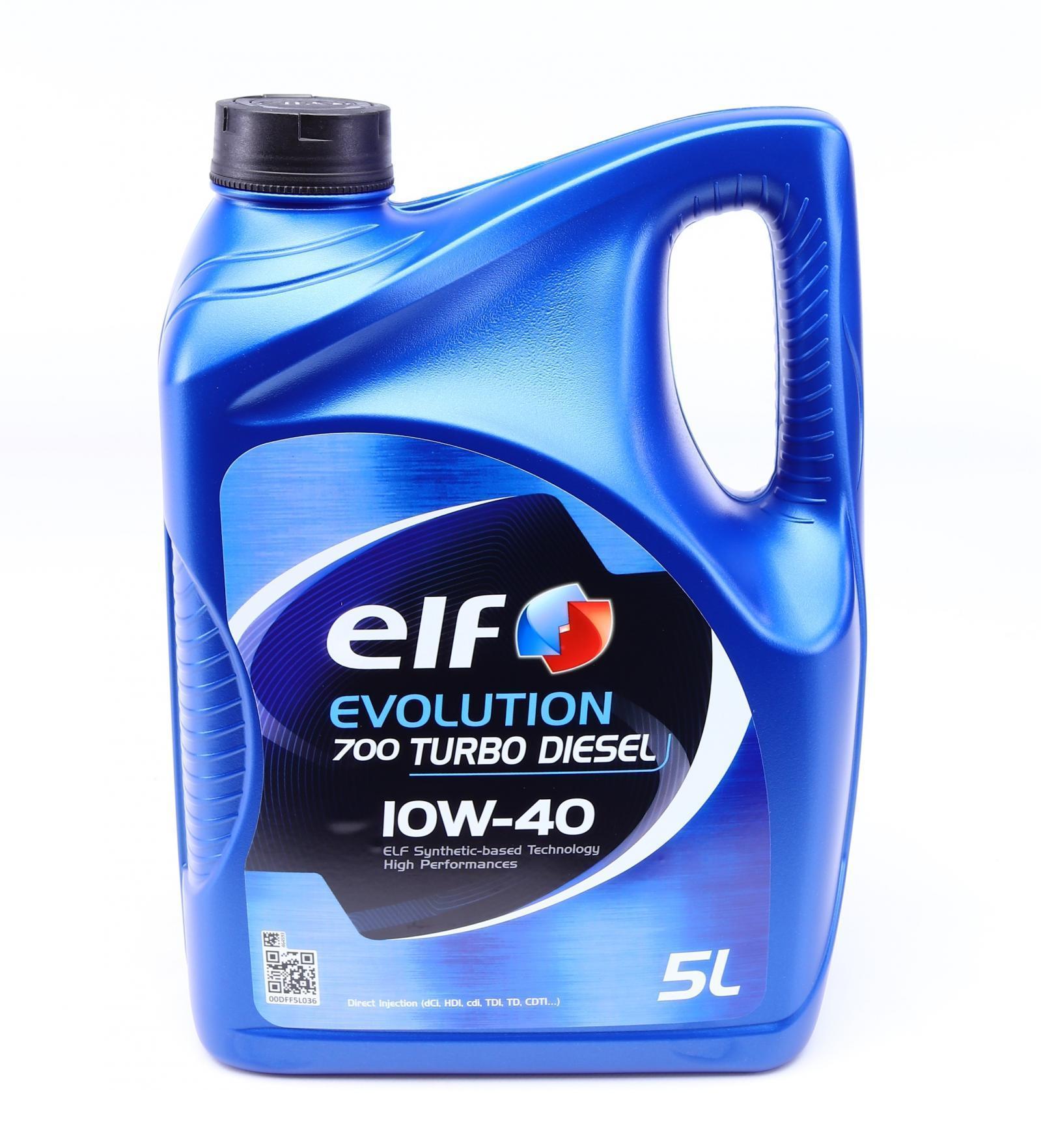 Олива моторна elf evolution 700 turbo diesel 10w40, 5л.