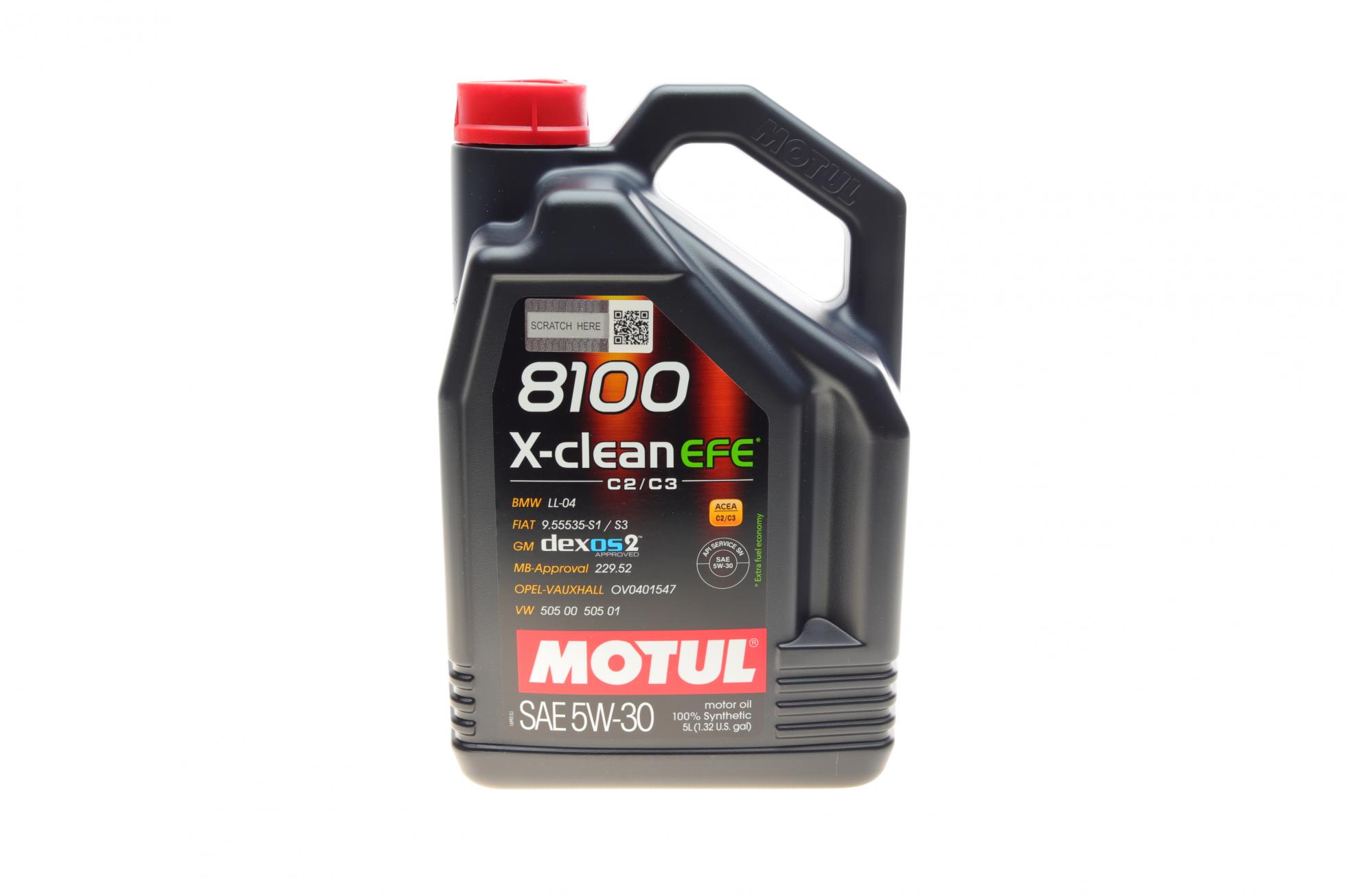 Олива motul 8100 x-clean efe sae 5w30 5 l