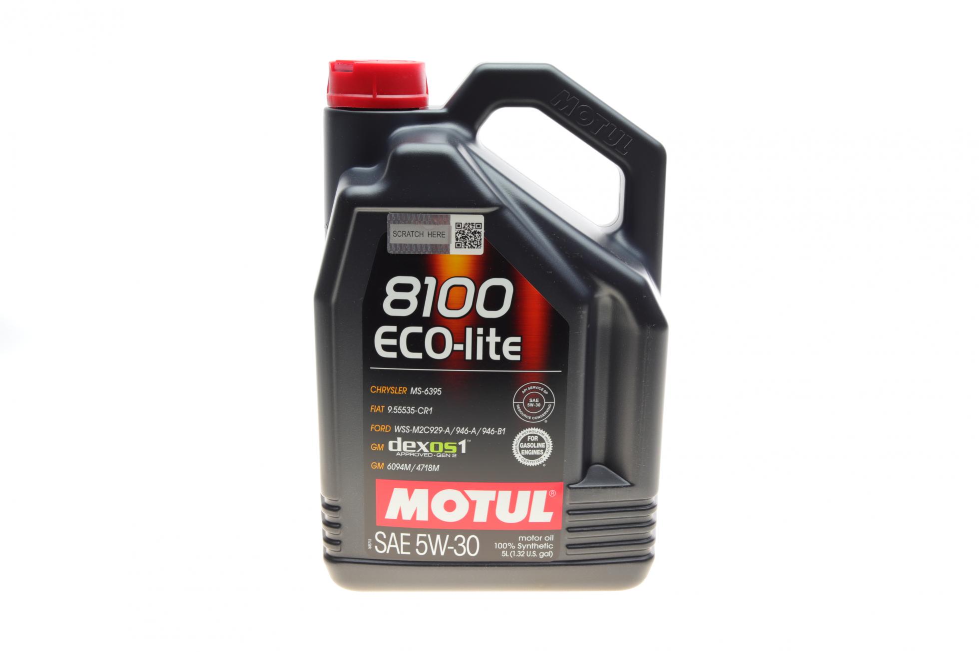 Олива motul 8100 eco-lite sae 5w30 5 l