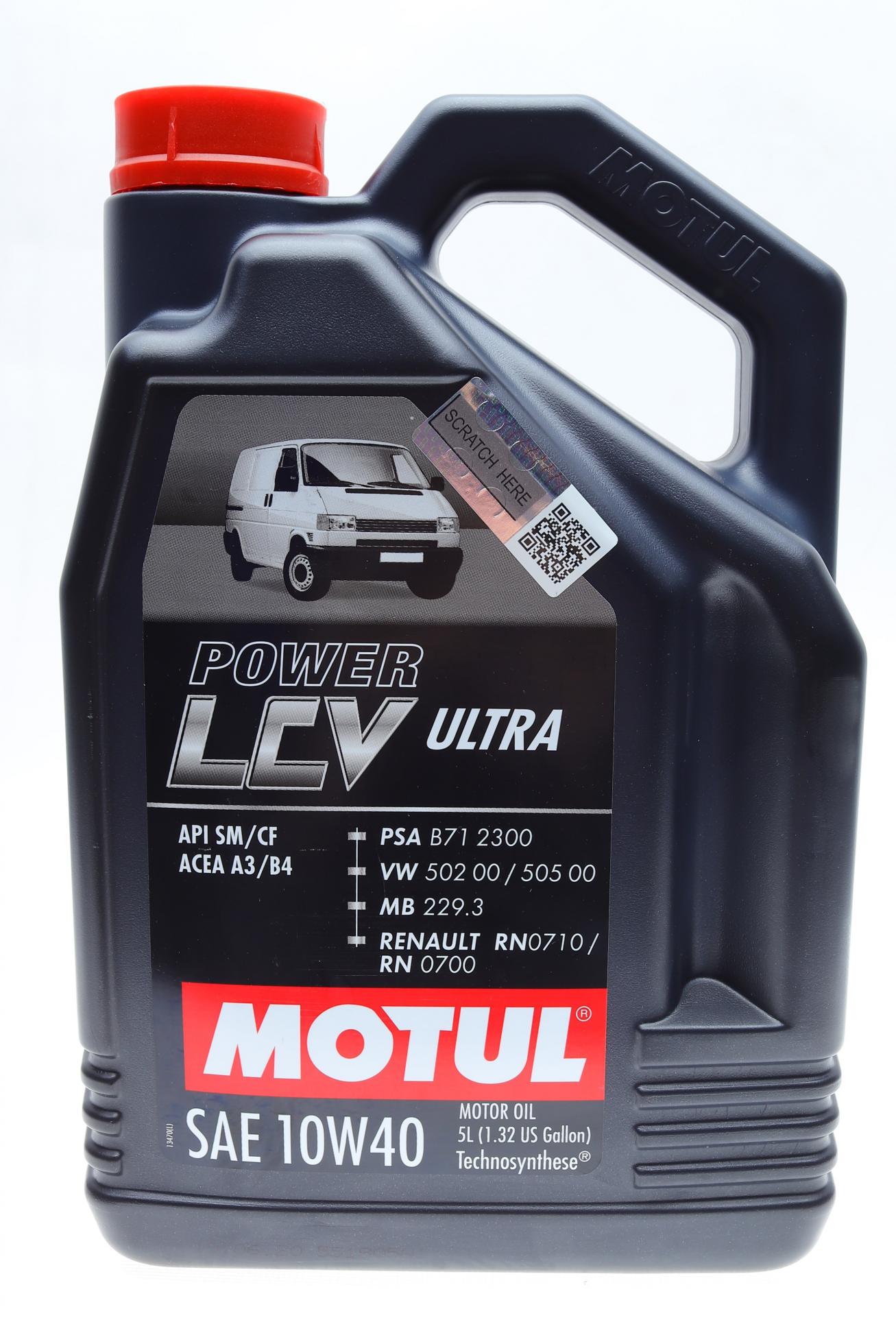 Олива моторна motul power lcv ultra 10w-40, 5л.