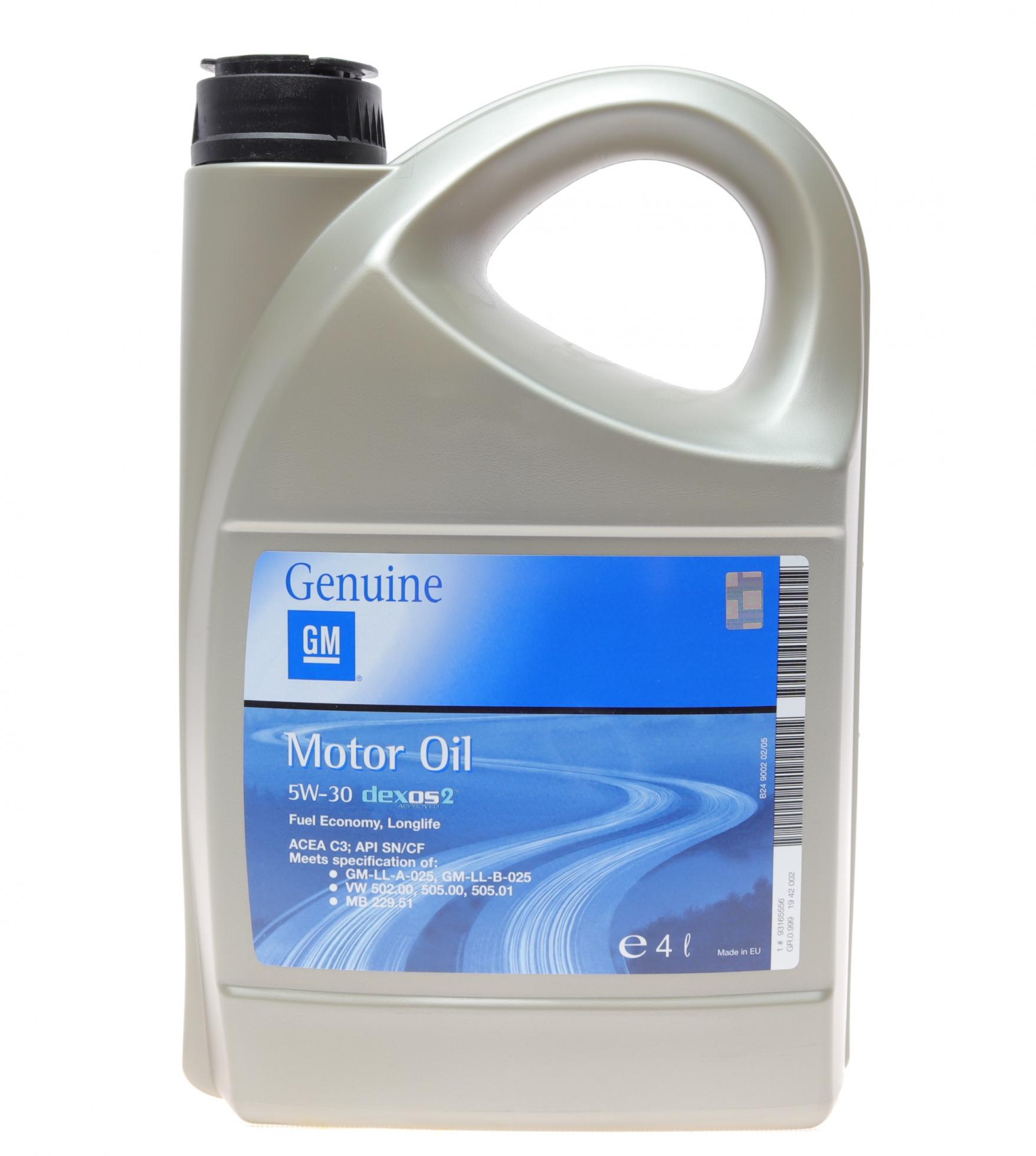 Олива моторна dexos2 longlife sae 5w30 4 л