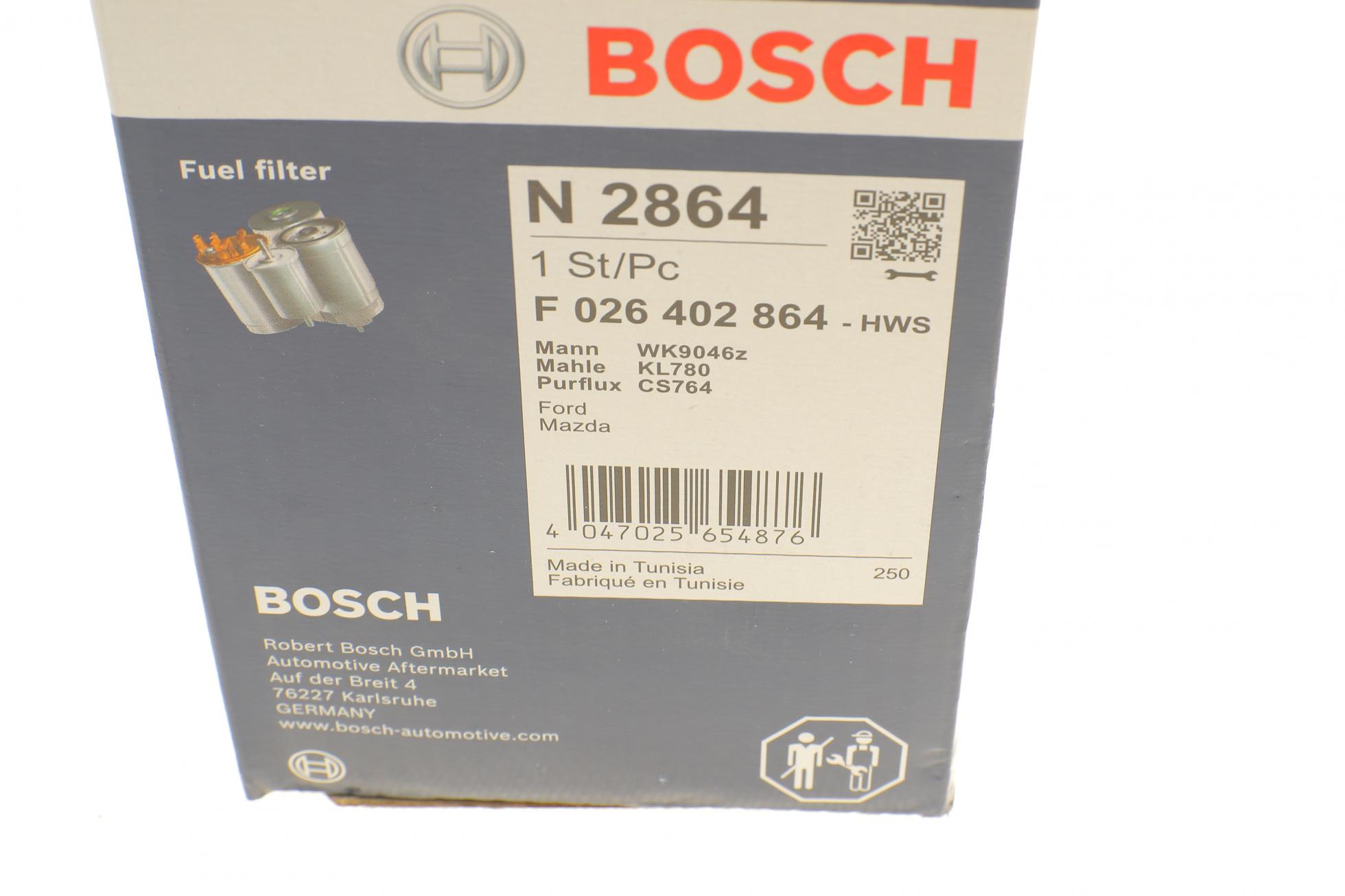 Фільтр паливний 1.5TDCI 8V,1.6TDCI 8V,1.4TDCI 8V,1.6TDI 16V FORD Focus III 11-18, Mondeo IV 07-15, Connect 13-22, C-MAX 10-19, Fiesta 09-17, Fusion 13-20, Courier 14-18, Galaxy 06-15; MAZDA 3 BL 09-13