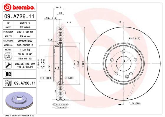 09A72611 BREMBO