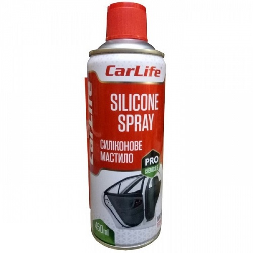 Силіконове мастило carlife silicon spray 450ml