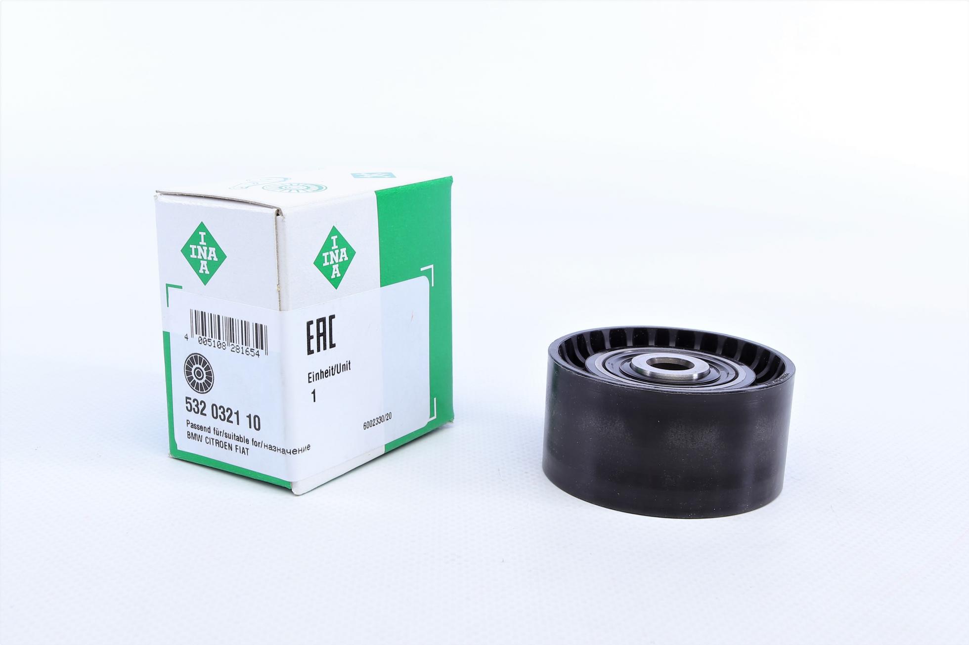 Ролик ГРМ паразитний TOYOTA Aygo 05-14; FORD Focus II 04-11; FIAT Scudo 07-16; PEUGEOT Bipper 08-17; CITROEN Berlingo 08-18; SUZUKI Grand Vitara 06-17; VOLVO V70 07-16; MINI Cooper R56 07-14