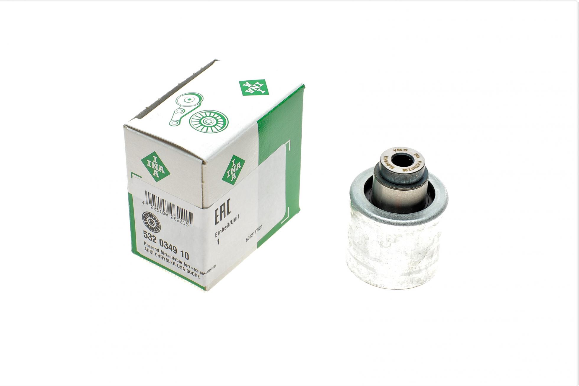 Ролик ГРМ паразитний VW Golf VI 09-14; AUDI A4 04-08; SKODA Octavia A5 04-13; FORD Galaxy 94-06; SEAT Leon 05-12; MITSUBISHI Lancer X 07-; JEEP Compass 06-16; DODGE Caliber 06-12; CHRYSLER Sebri
