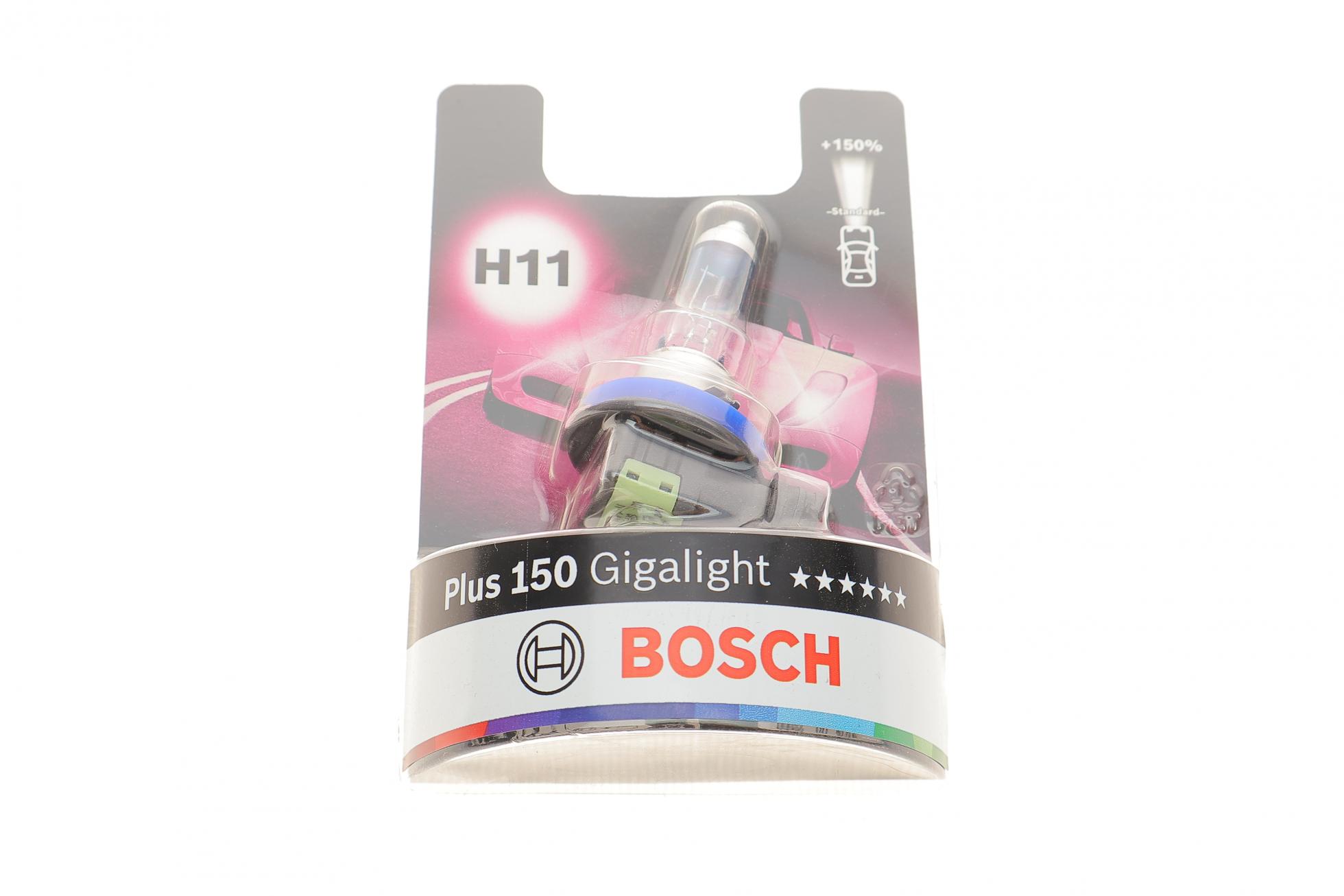 Автолампа H11 12V 55W PGJ19-2 Plus 150 Gigalight