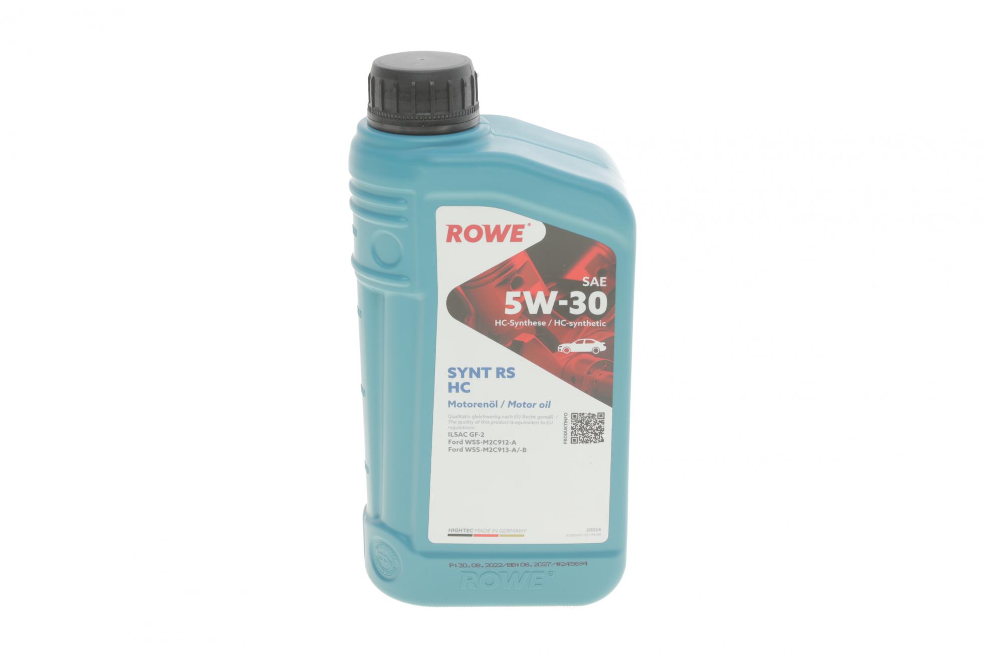 Олива 5W30 HIGHTEC SYNT RS HC (1L) (ILSAC GF-2/WSS-M2C912-A/WSS-M2C913-A/-B)