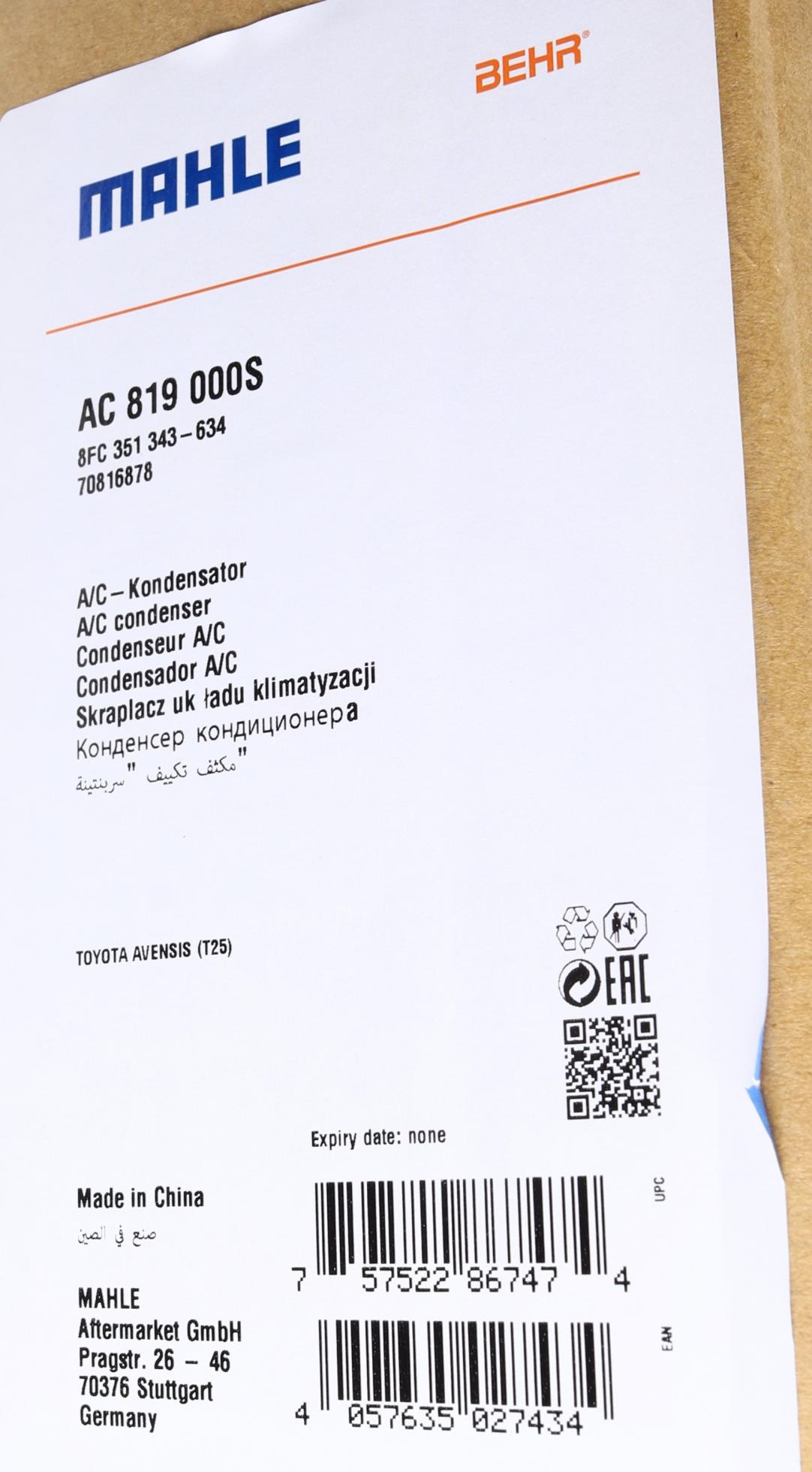 AC819000S MAHLE