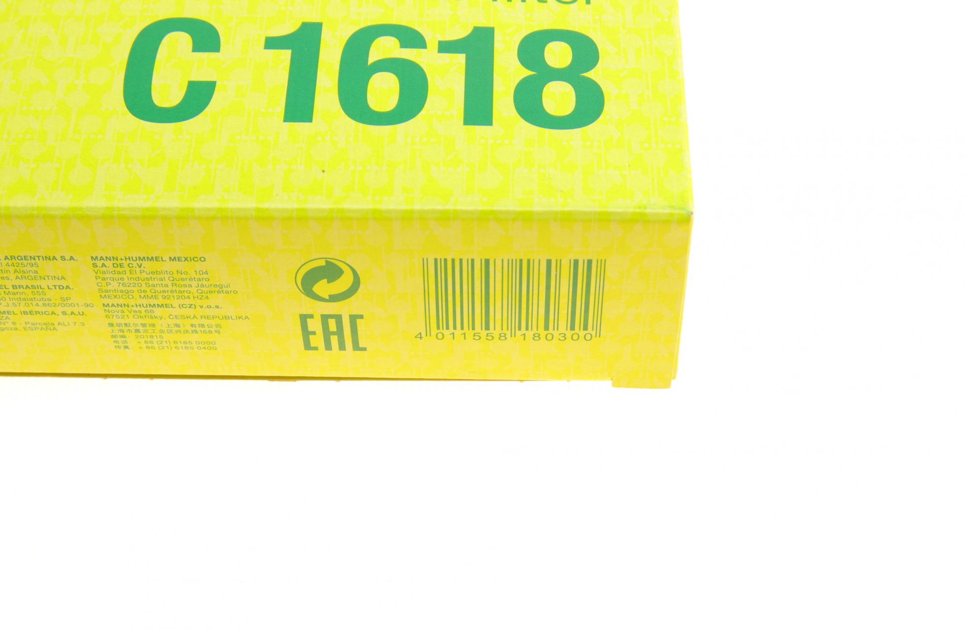 C1618 MANN-FILTER