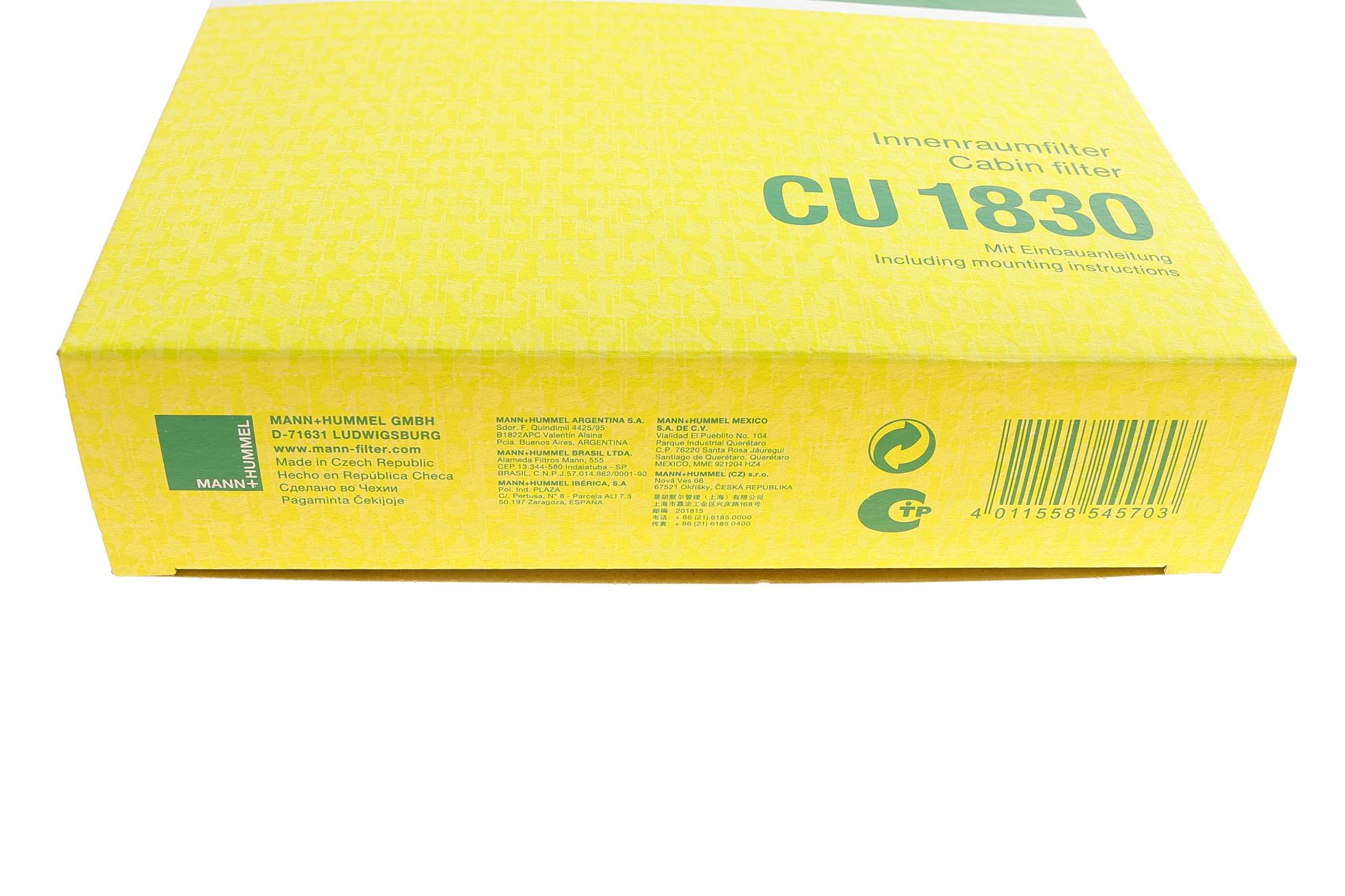 CU1830 MANN-FILTER