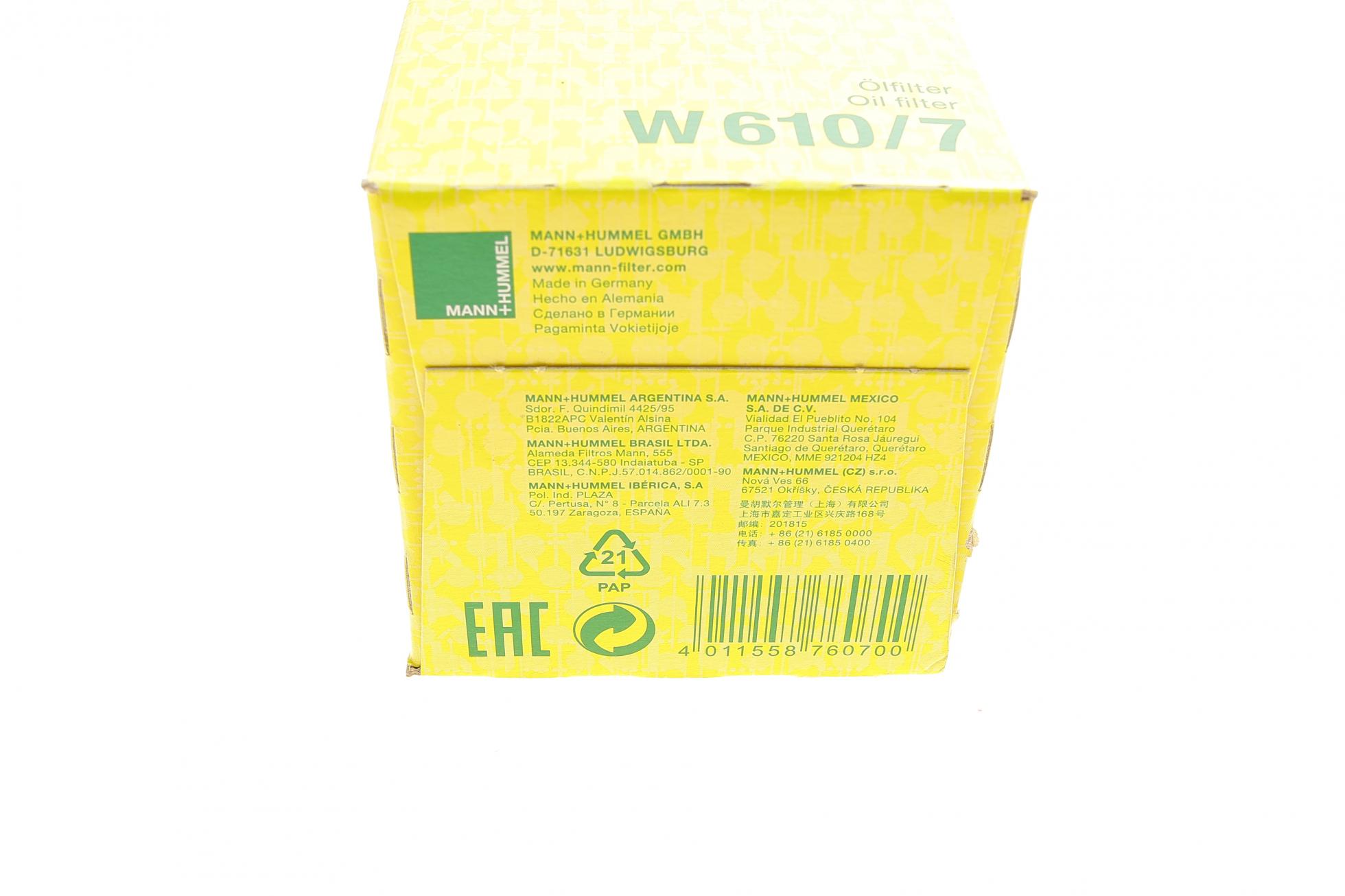 W6107 MANN-FILTER